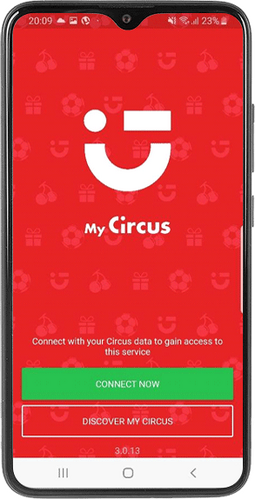 Dugme za prijavu na aplikaciju Circus