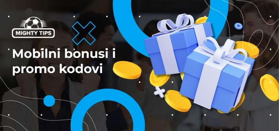 Grafika za odeljak Mobilni bonusi i promotivni kodovi