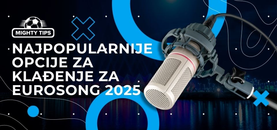 Grafike za razdelek Najpopularnije opcije za klađenje za Eurosong