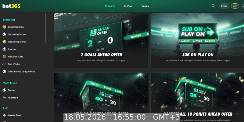 Bet365 promo stranica
