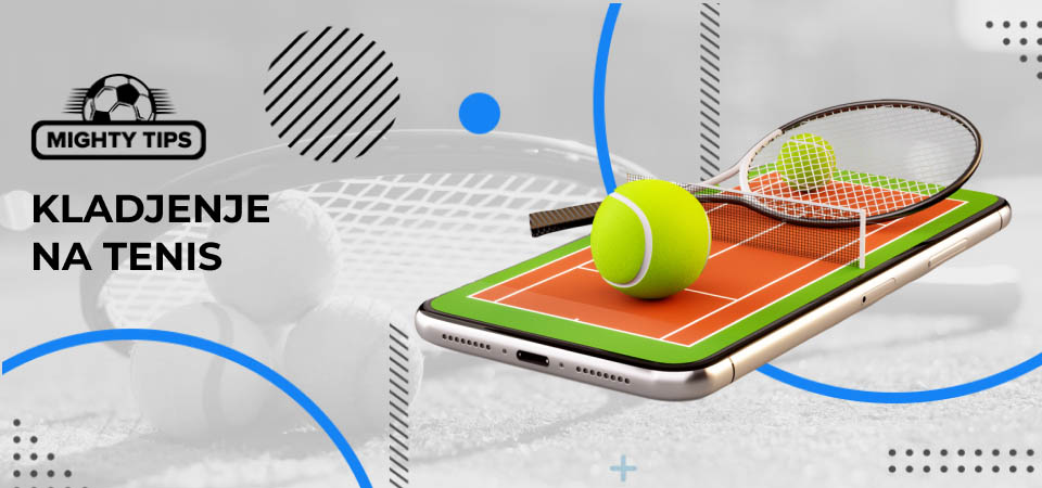 Grafika za klađenje na tenis sa teniskim reketom