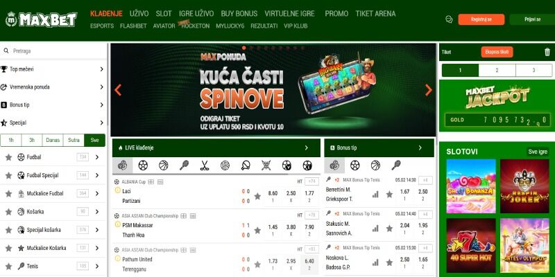 Glavna stranica MaxBet