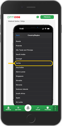Pinn Bet Iphone aplikacija - instalacija 3