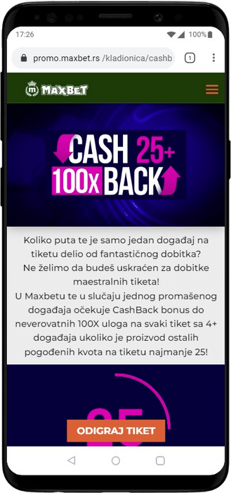 Maxbet CashBack Bonus