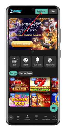 Snimak ekrana početne stranice Android